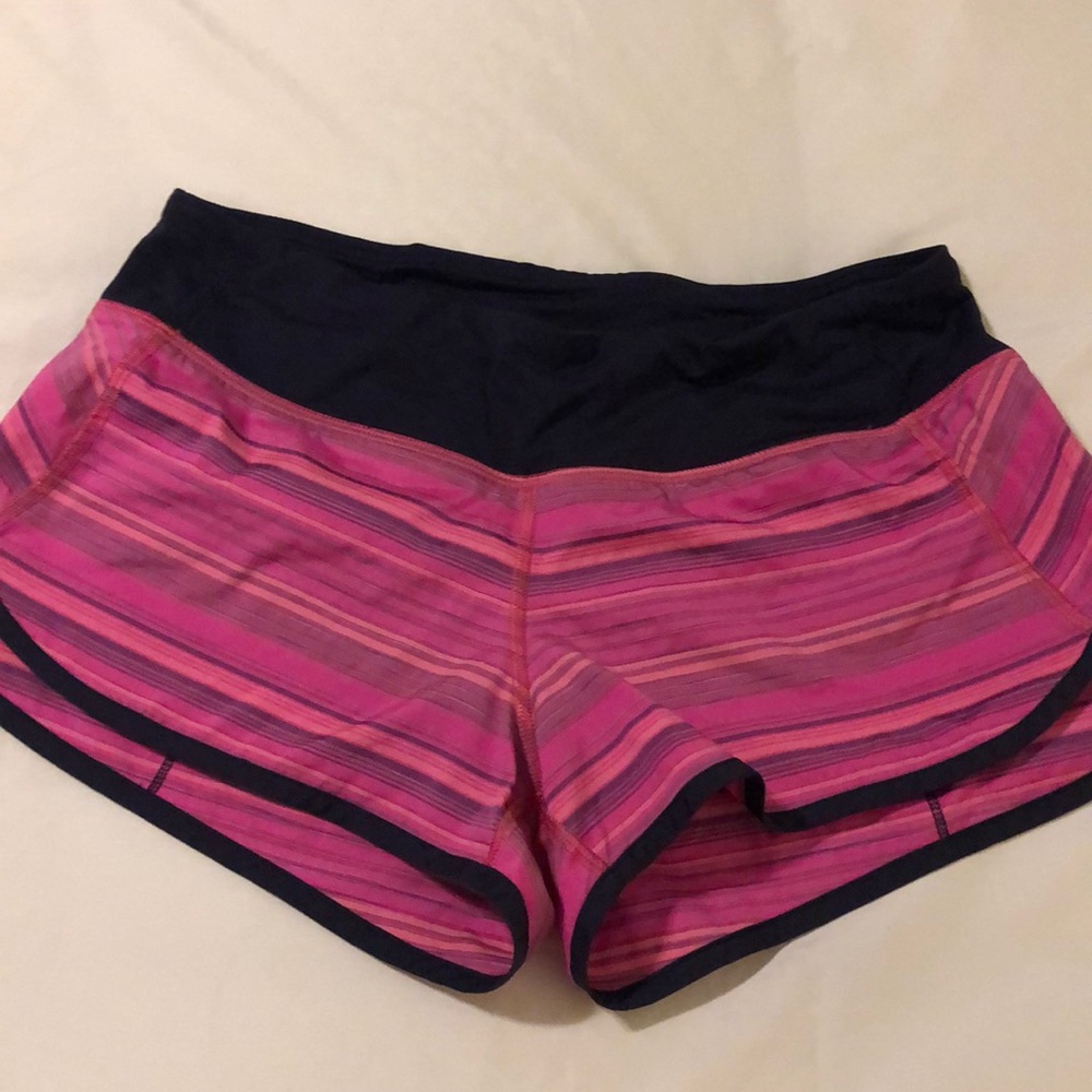 Lululemon size 6 speed shorts, hot pink